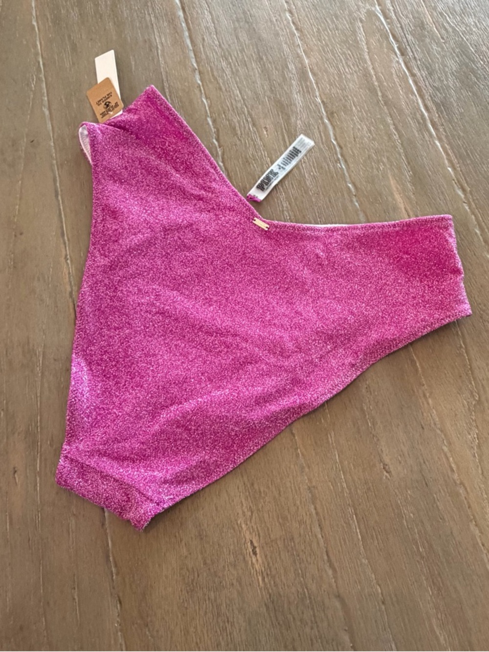 PINK Victoria's Secret Shimmery Hot Pink Bikini Bottoms - Picture 2 of 7